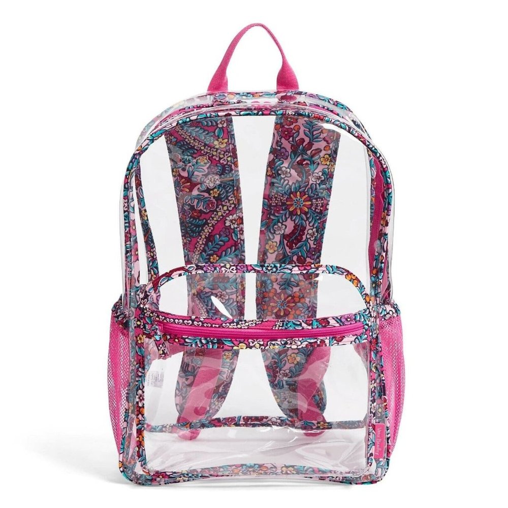 NWT Vera Bradley Clearly Colorful Clear Backpack-Kaleidescope